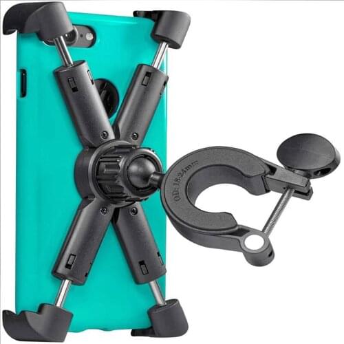 Bike Phone Holder Attachable Phone Mount Electric Kick Scooters Motorcycle Riding Phone Holder Handlebar Clamp Bracket