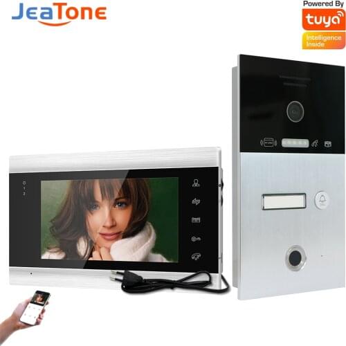 Jeatone Video Intercom System 960P WiFi Video Doorphone Card Reader & Fingerprint Home Entry Access Control Apartment Doorbell