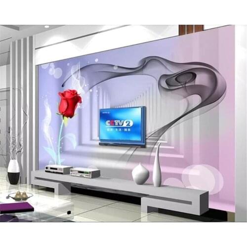 Beibehang Vinyl wallSticker wallpaper smoke golden flower wallpaper rose photo wallpaper background wall wallpaper for walls 3 d