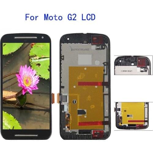 For Motorola MOTO G2 XT1063 XT1064 XT1068 LCD Display WithTouch Screen Digitizer Assembly With Frame Replacement For MOTO G2 LCD