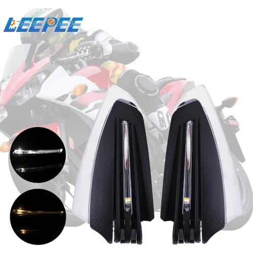1 Pair Motorcycle LED Hand Guard Shield Hand Guards Windproof Universal with Turn Signal Light 22mm 7/8 Protective Gear Parts