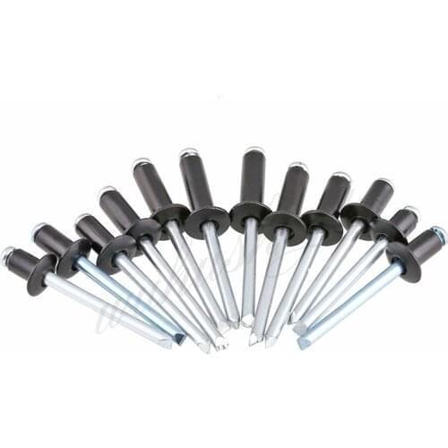 100 PCs M2.4 * 6/8/10 2,4mm black aluminum blind round head rivets nail decoration Pop rivets