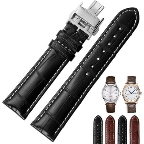 19/20/21 Watchbands For Longines Masters Collection Watch Accessories Genuine Leather Watch Band Watch Bracelet Watch Strap Belt