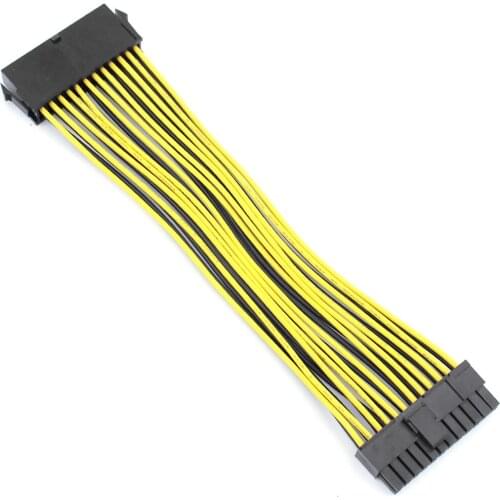 1x 24P 20+4 Pin Power Supply Motherboard Adapter Cable 18AWG 20CM for BTC RIG Extended Miner Mining Wire Extension Cord