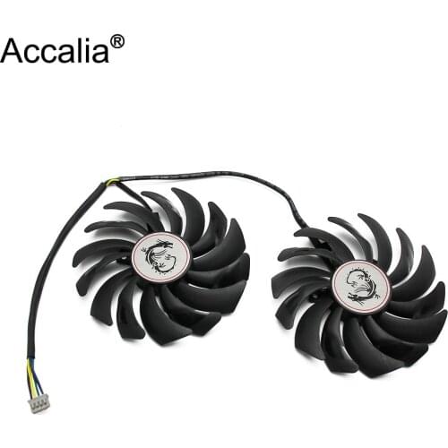 2Pcs/Lot 95MM PLD10010S12HH 4Pin Cooler Fan Replacement For MSI GTX 1060 1070 1080 TI RX 470 570 RX580 GAMING X Graphics Card