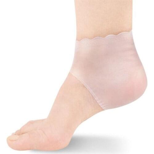 2Pcs New Silicone Feet Care Socks Moisturizing Gel Heel Thin Socks with Hole Cracked Foot Skin Care Protectors Foot Care Tool