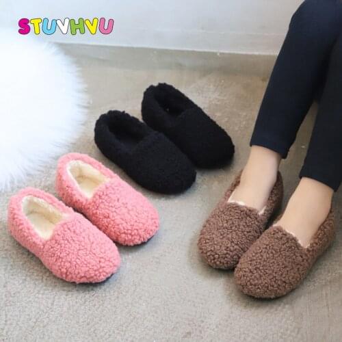2020 Winter Baby Toddler Girls Shoes Indoor Children Home Shoes Non-slip Furry Cotton Shoes Plus Velvet Warm Kids Shoe Flats
