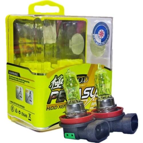 2x H8 Xenon Halogen Bulb H8 12V 100W 2800K Xenon HID Yellow Car HeadLight Bulbs Auto Light Lamp Yellow Quartz Glass H8 Car Lamp