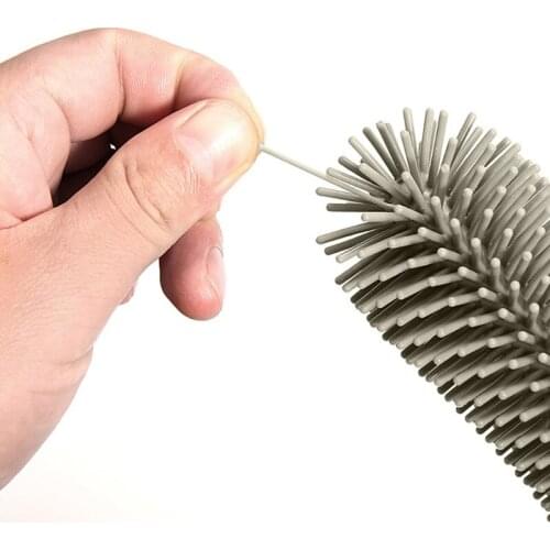 3pcs Newborn Baby Bottle Cleaner Brushes Silicone 360 Degree Rotation Long Handle Nipple Cup Clean Cleaning Brush