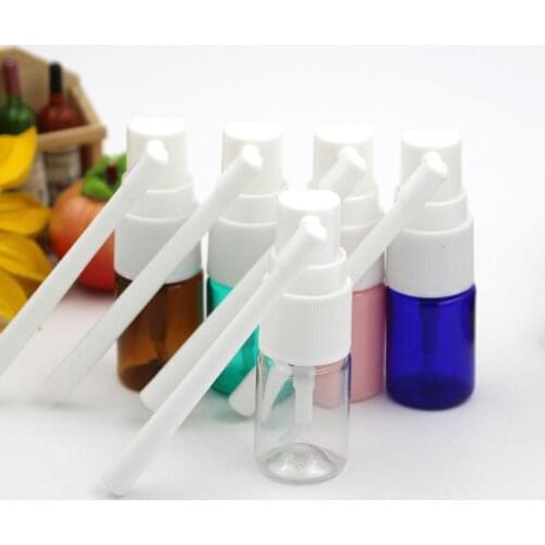 5ml PET Empty Mist Nasal Spray Bottle Reusable Powder Liquid Make up Portable Travel Sample Pump Container Bottles 100pcs/lot