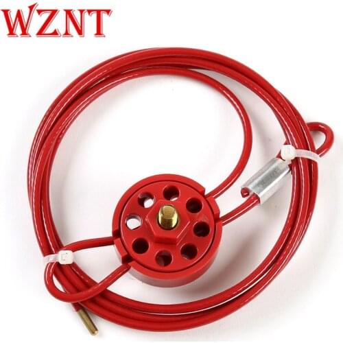 Free shipping Manufacturer Direct Wholesale Wheel Type Cable Lockout 2 meter stainless steel cable lock encryption