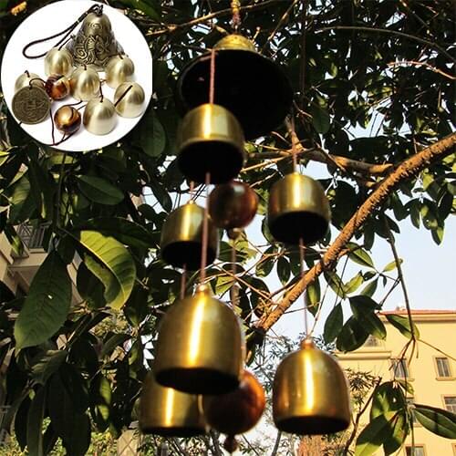 Large Outdoor Garden Wind Chimes Metal Yard Garden Hanging Ornament Copper Decor