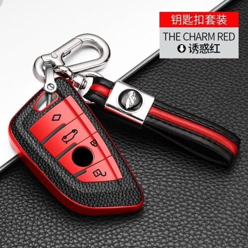 TPU PU FOB key case cover for BMW X1 X3 X5 X6 Series 1 2 5 7 F15 F16 E53 E70 E39 F10 F30 G30 remote keychain