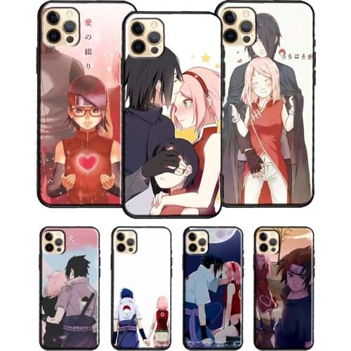 S-Sasuke Haruno Sakura anime Case For iPhone SE 2020 X XR XS Max 8 7 Plus 12 Pro Max Case For iPhone 11 Pro Max 12 mini