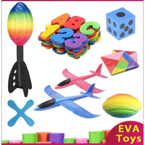 Childrens Outdoor Sports Toys Safety Eva Hand Throw Airplane Rocket Rugby Boomerang Bathroom Alphabet Stickers Educational Toys