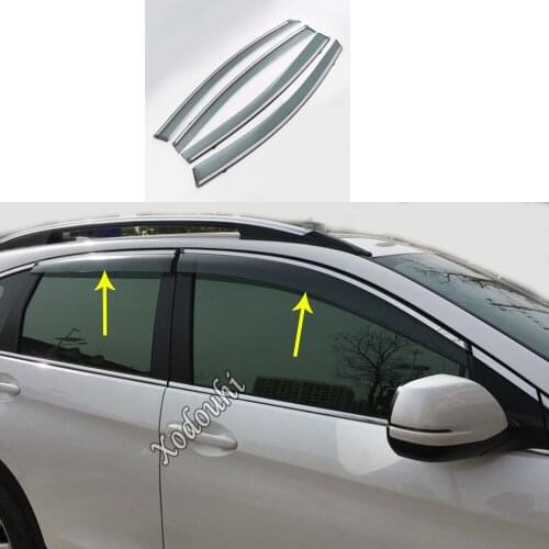 For Hyundai Elantra Avante 2016 2017 2018 2019 2020 Car Styling Stick Plastic Window Glass Wind Visor Rain/Sun Guard Vent Parts