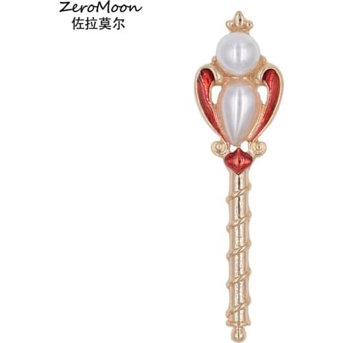 Retro Palace Style Teardrop Pearl Brooch Women Enamel Vintage Fashion Jewelry Gift