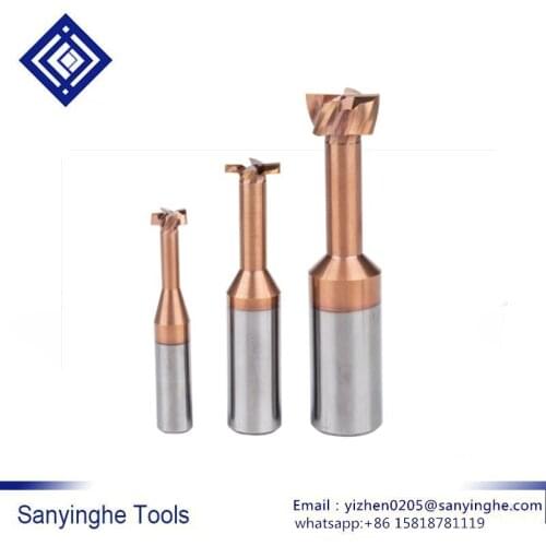 Free shipping 2 pcs/lots Alloy Tungsten Steel Slotting Router Bits CNC Tool End mill Shank T Type Grooving Milling Cutter
