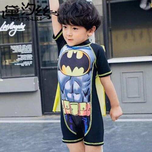 Boys Swimsuit UPF SPF50+UV Protection Dinosaur Print Zipper One Pieces Kids Swimwear Boy Child Bathing Suits