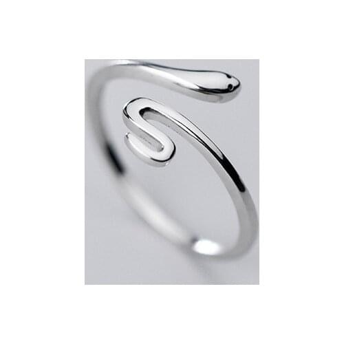 Fashion 925 Sterling Silver Jewelry Opening Size Snake Cocktail Ring For Women Party Jewelry jz002