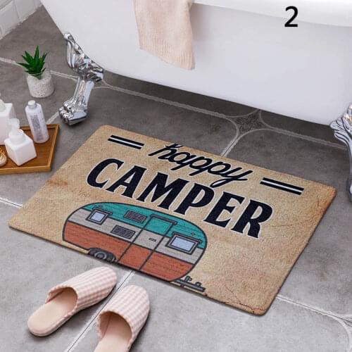 Cartoon Camper Carpet Indoor Entrance Doormat Bathroom Bath Floor Rugs Absorbent Mat Anti-slip Kitchen Rug for Home Decorative