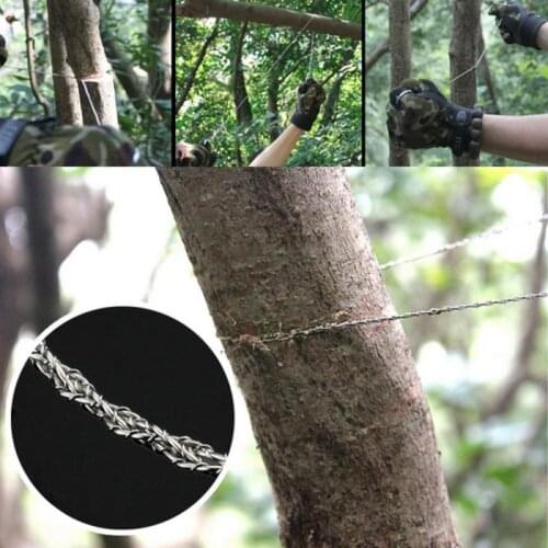 Stainless Outdoor Wire Saw Kit Portable Hand Camping Steel Wire Travel Emergent Manual Cutter Survive Tool Chainsaw Chain Cut