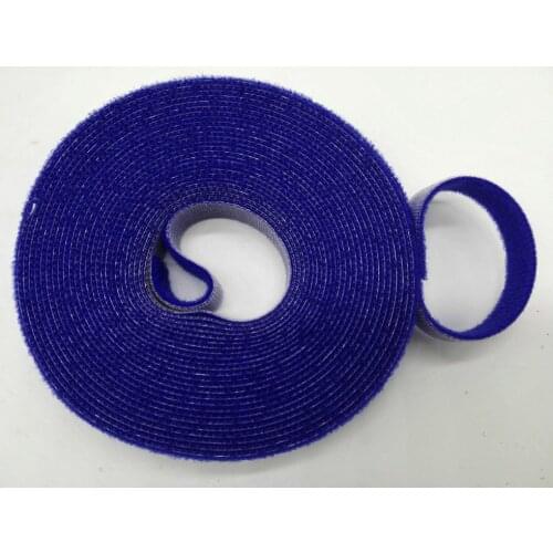 Blue 15mm*45M DIY Nylon Reusable Cable Ties back to back cable management strap wrap fastener nylon hook loop ties