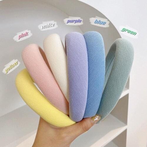 Fashion Thickening Cloth Fabric Headbands Hair Hoop Solid Color Wide Girl Hairbands Women For Hair Accessories Headwear