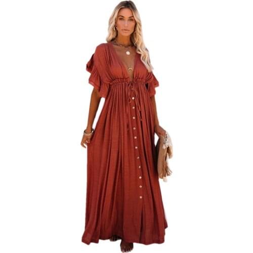 Women Pregnant Maternity Dresses V-neck Long Sleeve Solid Ruffles Frenulum Sexy Dress Breastfeeding Nursing Vestidos Dresses