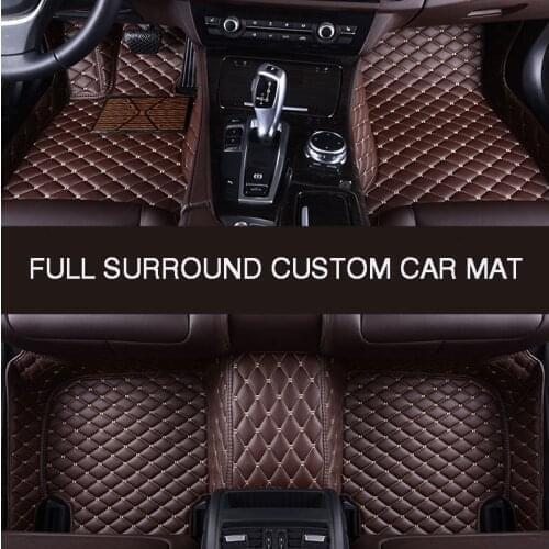 Fully enclosed waterproof abrasion-resistant leather car floor mat For jaguar xf xj F-PACE XJL XK XFL XEL F-TYPE car accessories