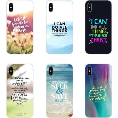For Xiaomi Redmi 4A S2 Note 3 3S 4 4X 5 Plus 6 7 6A Pro Pocophone F1 Bible Verse Philippians Jesus Christian Silicone Shell Case