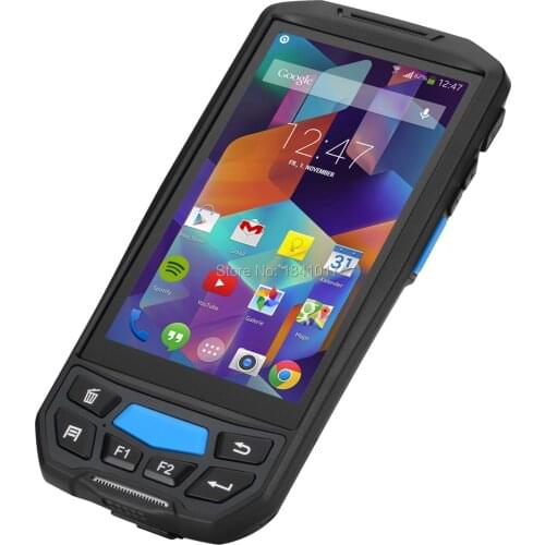 Oem odm lecom Shenzhen rugged wireless android handheld pda with printer mobile pda terminal 1d 2d barcode scanner