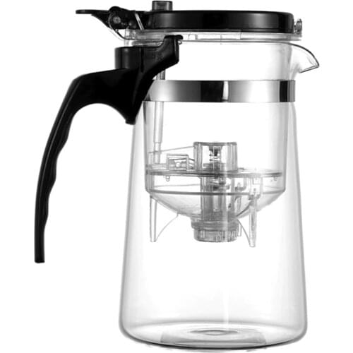 1PCS Glass Teapot Simple Handle Heat Resistant Glass Tea Filter Durable Handhold Tea Jar Teapot for Tea Home 950ml / 650ml