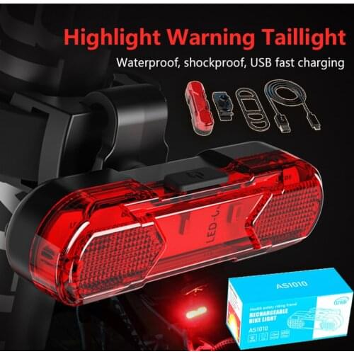 LED Bike Light Waterproof Rear Tail Light USB Rechargeable MTB Bike Cycling Taillamp Safety Warning Lantern Bike Accessories
