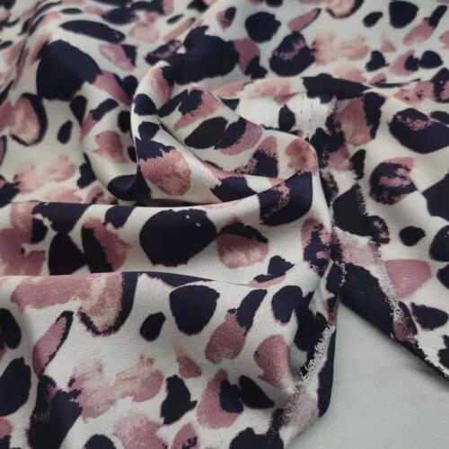 Fabric By Yard Satin Dots Imitation Silk Printed Polyester Dress Pajamas Accessories Scarf Shirt