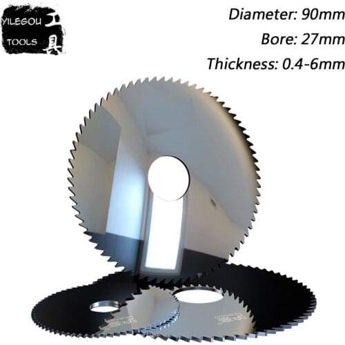 90mm Alloy Tungsten Steel Milling Cutter. 90mm * 27mm Carbide Circular Saw Blades Cutting Aluminum, Copper Metal, PVC. (0.4-6mm)