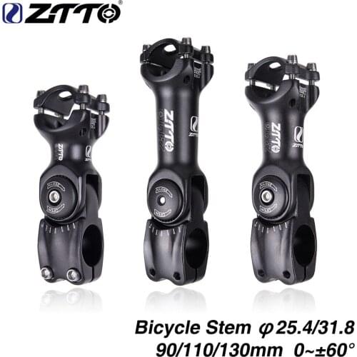ZTTO Mountain Bike Adjustable Stem 25.4/31.8 Stem Raiser Handle Faucet Adjustable Angle Alloy Stem Sports & Entertainment 2021
