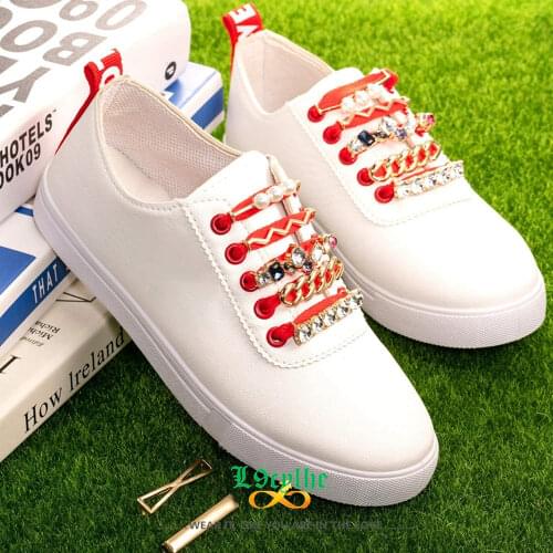 Sneaker Jewelry Crystal Shoe Tag Gold Shoe Fastener Pearl Shoe Decorations Rhinestone Shoe-Buckle For Women Kids Birthday Gift