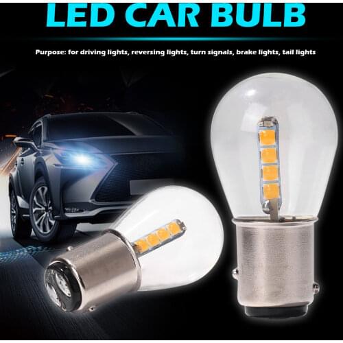 1X 1157 BAY15D 3030 SMD Car Light Filament Bulb S25 Auto Vehicle Reverse Brake Parking Lamp White 12-24v Yellow white red