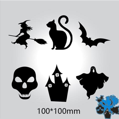 100*100mm Halloween New Arrival Frame Cutting Dies Stencil DIY Scrapbooking Photo Album Embossing Paper Card