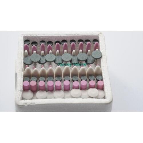 100PCS Mixed Dental Lab Gravel thick Mounted Point Burs Polisher 2.35mm