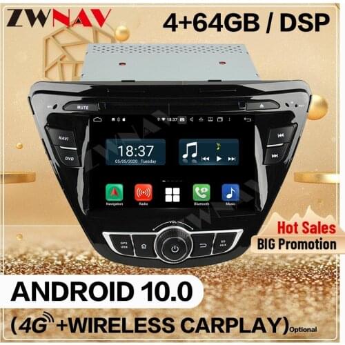 128GB Carplay 2 Din For Hyundai Elantra 2014 Android 10 Screen Multimedia Player Car Audio Radio GPS Navi Head Unit Auto Stereo