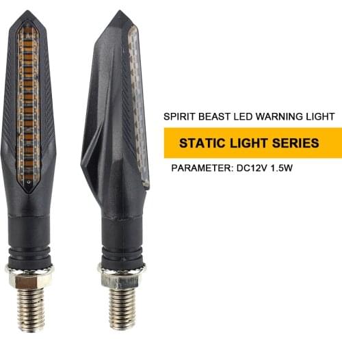 2/4PCS Universal LED Motorcycle Turn Signal 12V Waterproof Sequential Amber Flasher Indicator Blinker Rear Lights Accessories