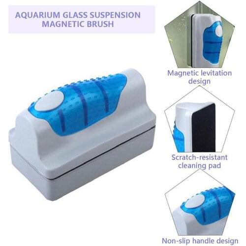2021 Magnetic Aquarium Fish Tank Glass Algae Scraper Floating Brush Tank Tools Brushs Fish Magnetic Aquarium Cleaner Aquari K5C0