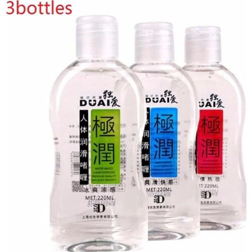 3bottles 220ML Anal Lubricant for sex water based lubricant Personal lubricant sexual massage oil sex lube , Adult Sex products