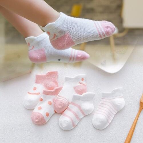 5Pairs/Lot Spring And Summer ChildrenS Socks1-15 Years ChildrenS Thin Cotton Socks Boys And Girls Cotton Baby Socks Wholesale