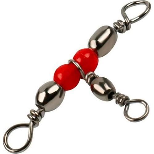 50/20/10Pcs Specification Japanese-style New Three-prong Swivel Eight-shaped Ring Connector Fishing Small Accessories