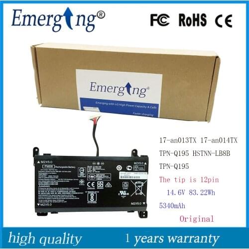 14.6V 83.22Wh New Original Laptop Battery FM08 for HP OMEN 17-an013TX 17-an014TX TPN-Q195 HSTNN-LB8B TPN-Q195