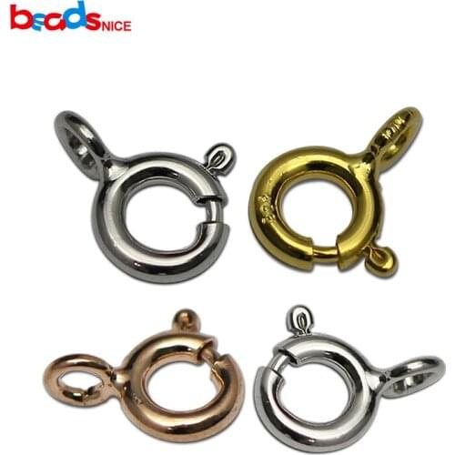 Beadsnice ID 25098 spring rings clasps of 925 sterling silver jewelry of wholesale jewelry on sale