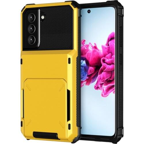 Clamshell Card TPU Bumper Cover Fundas for Samsung Galaxy S20 FE S20FE S21 Plus Note20 Note 10 20 Ultra Case PC Shell Coque